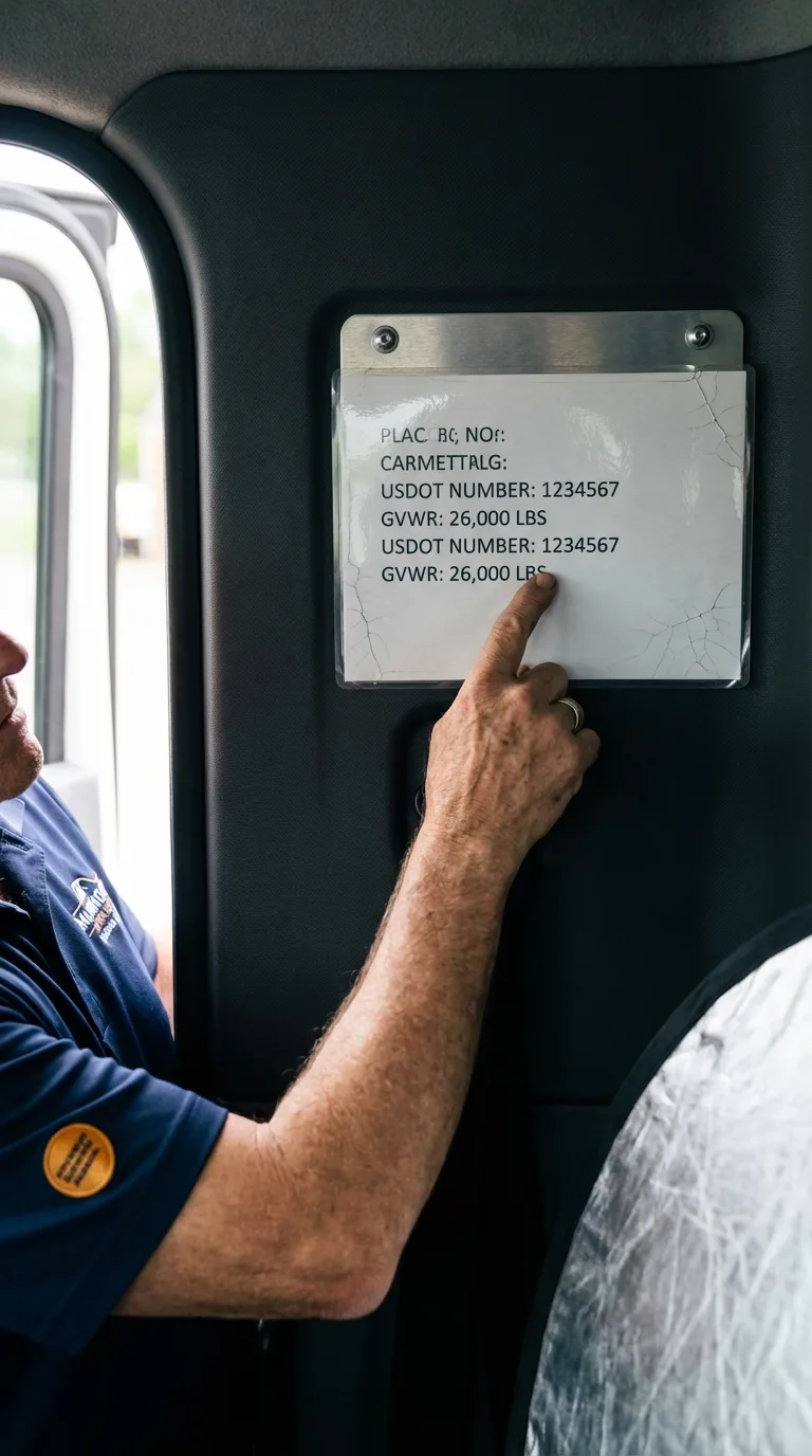 USDOT licensing placard verification in Bowling Green